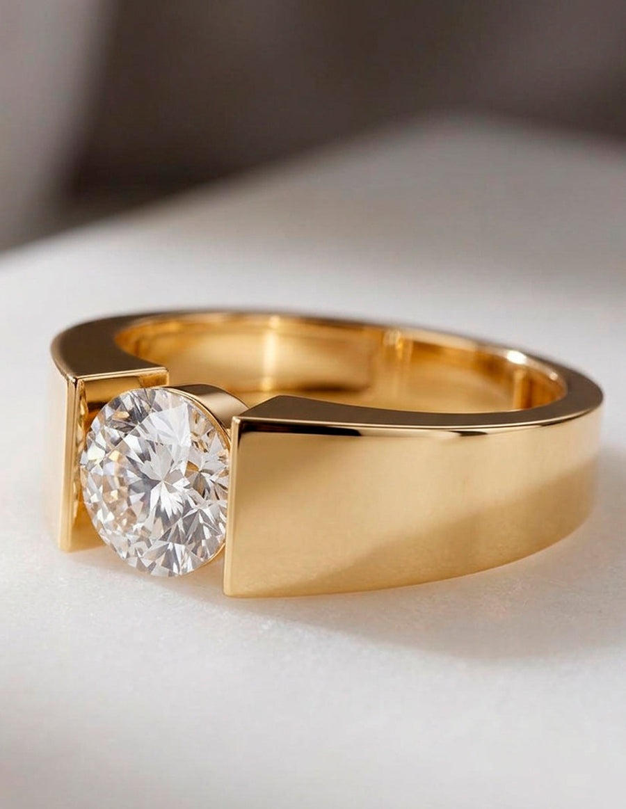 Anillo de Compromiso - solitario - AMORE6-RD-CZ