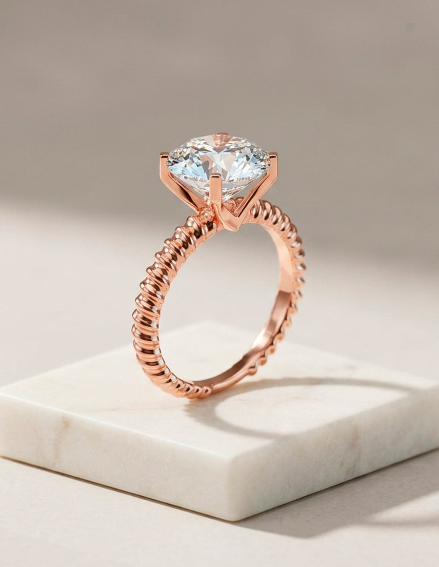 Anillo de Compromiso - solitario - AMORE60-RD-CZ