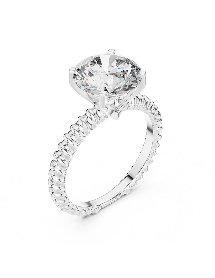 Anillo de Compromiso - solitario - AMORE60-RD-CZ