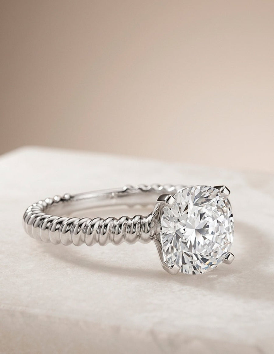 Anillo de Compromiso - solitario - AMORE60-RD-CZ