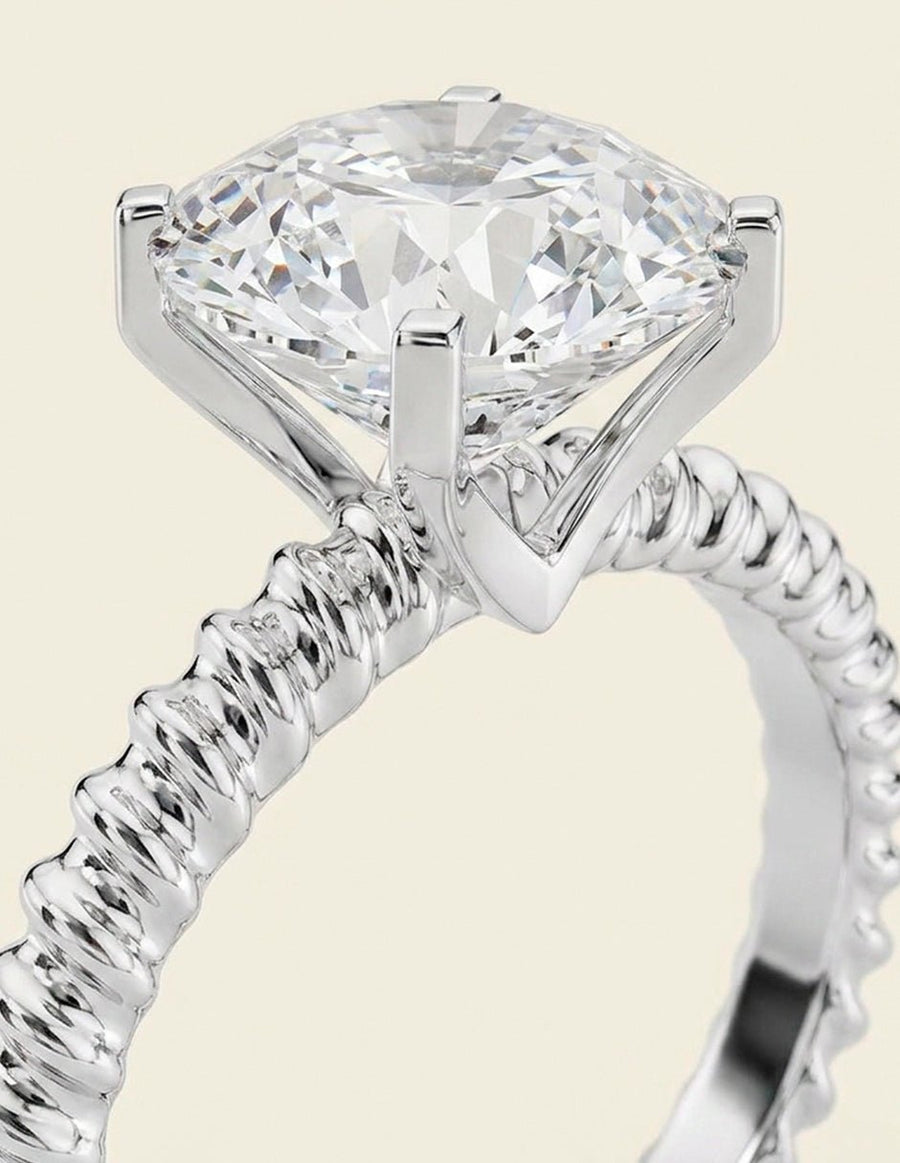Anillo de Compromiso - solitario - AMORE60-RD-CZ