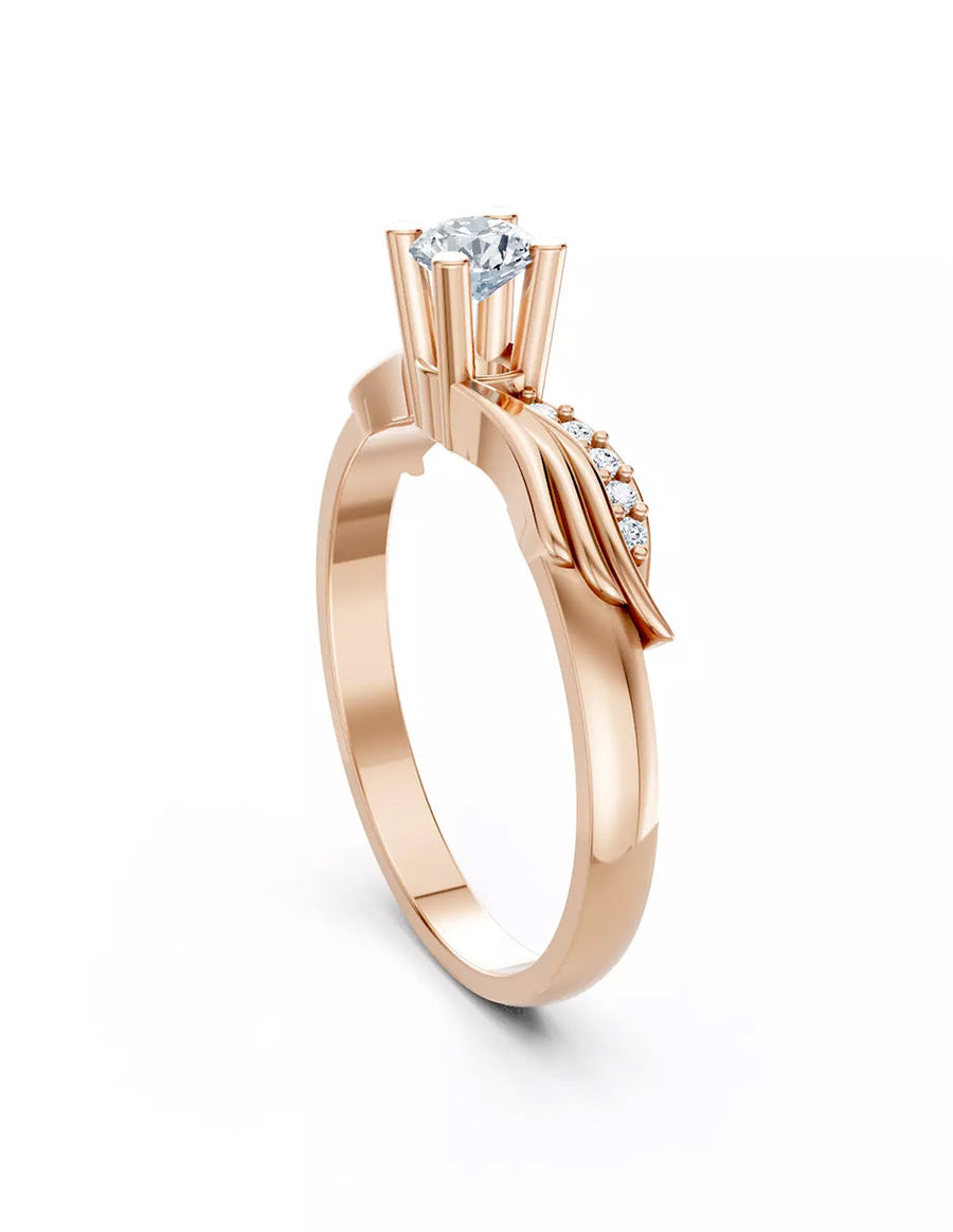 Anillo de Compromiso - piedras laterales - AMORE600-RD-CZ