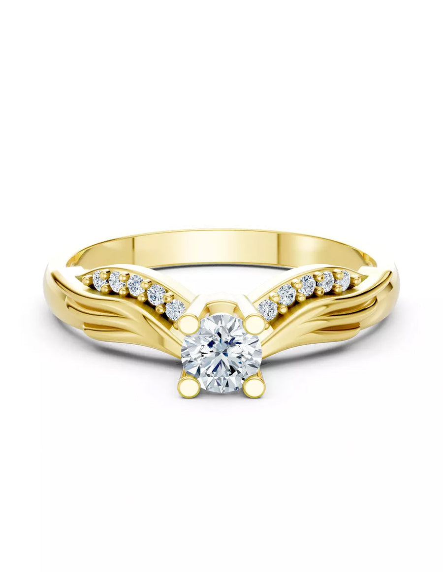 Anillo de Compromiso - piedras laterales - AMORE600-RD-CZ