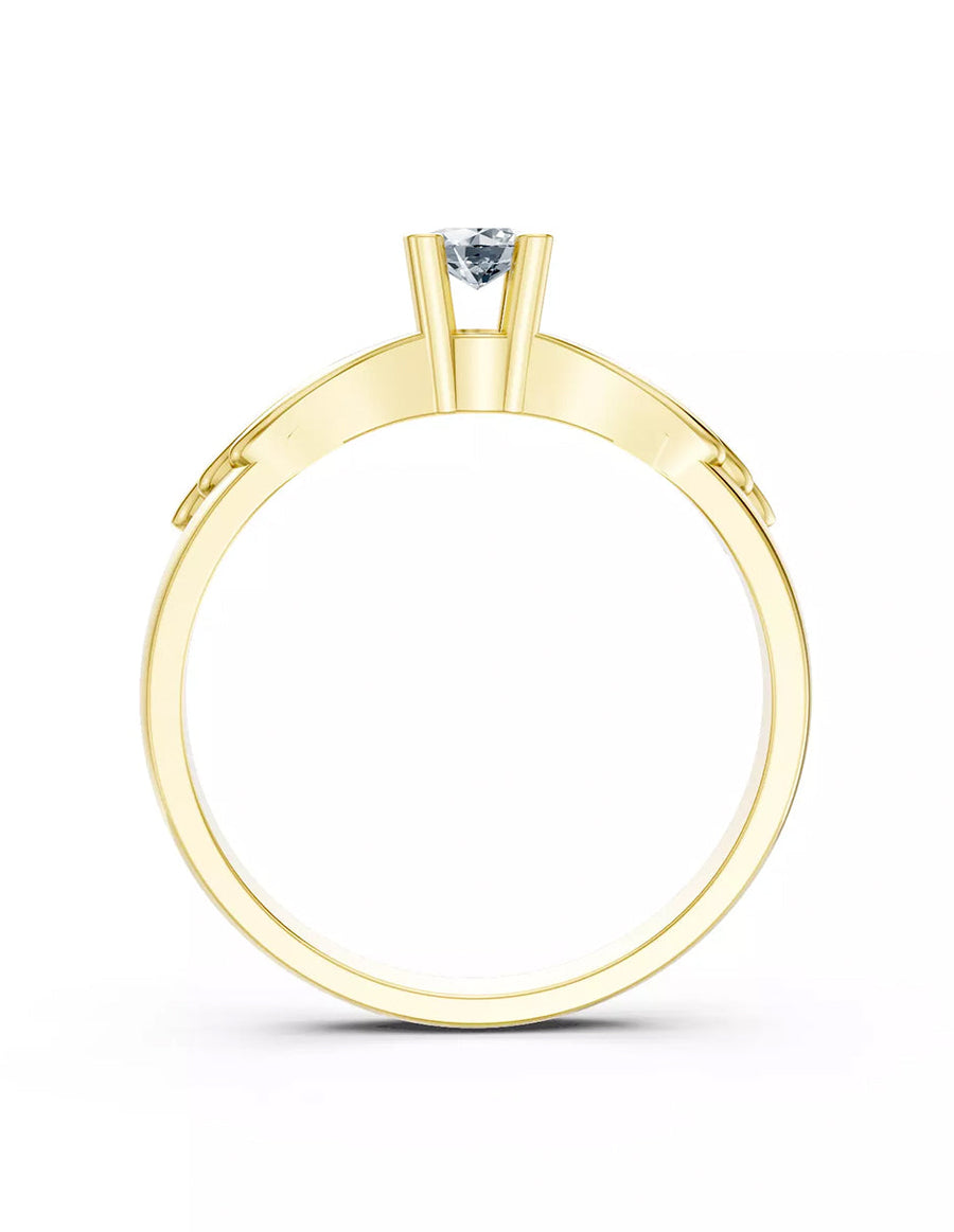 Anillo de Compromiso - piedras laterales - AMORE600-RD-CZ