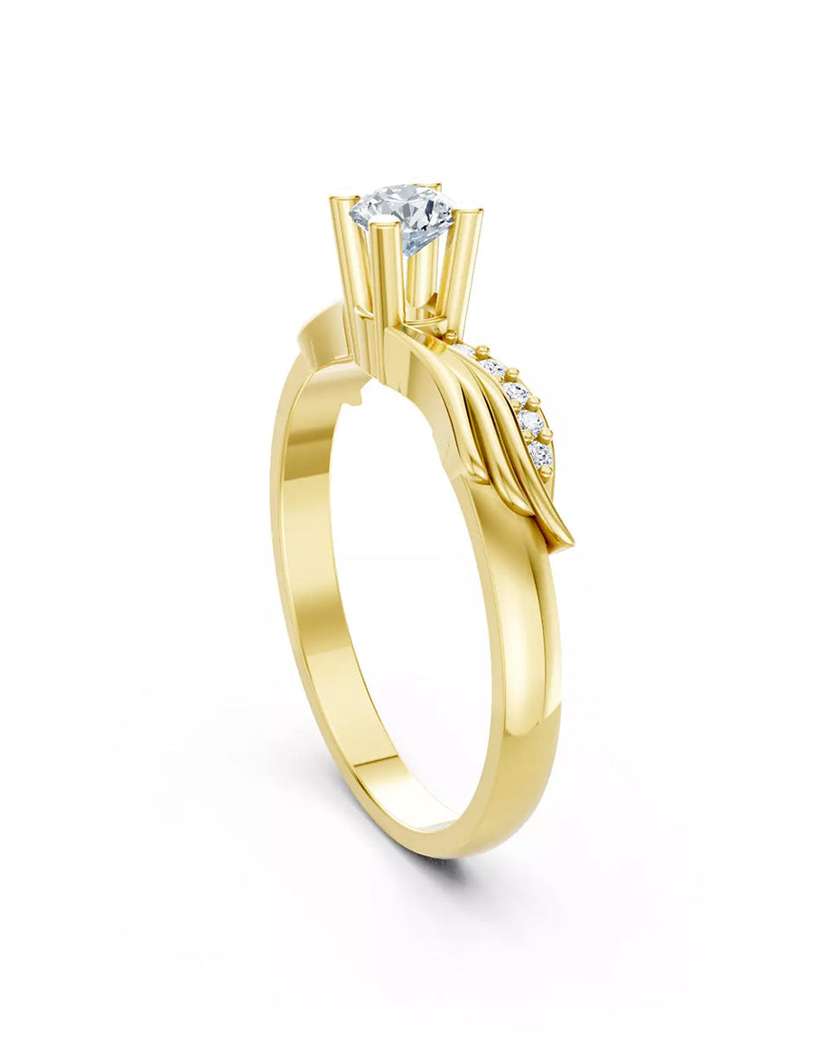 Anillo de Compromiso - piedras laterales - AMORE600-RD-CZ