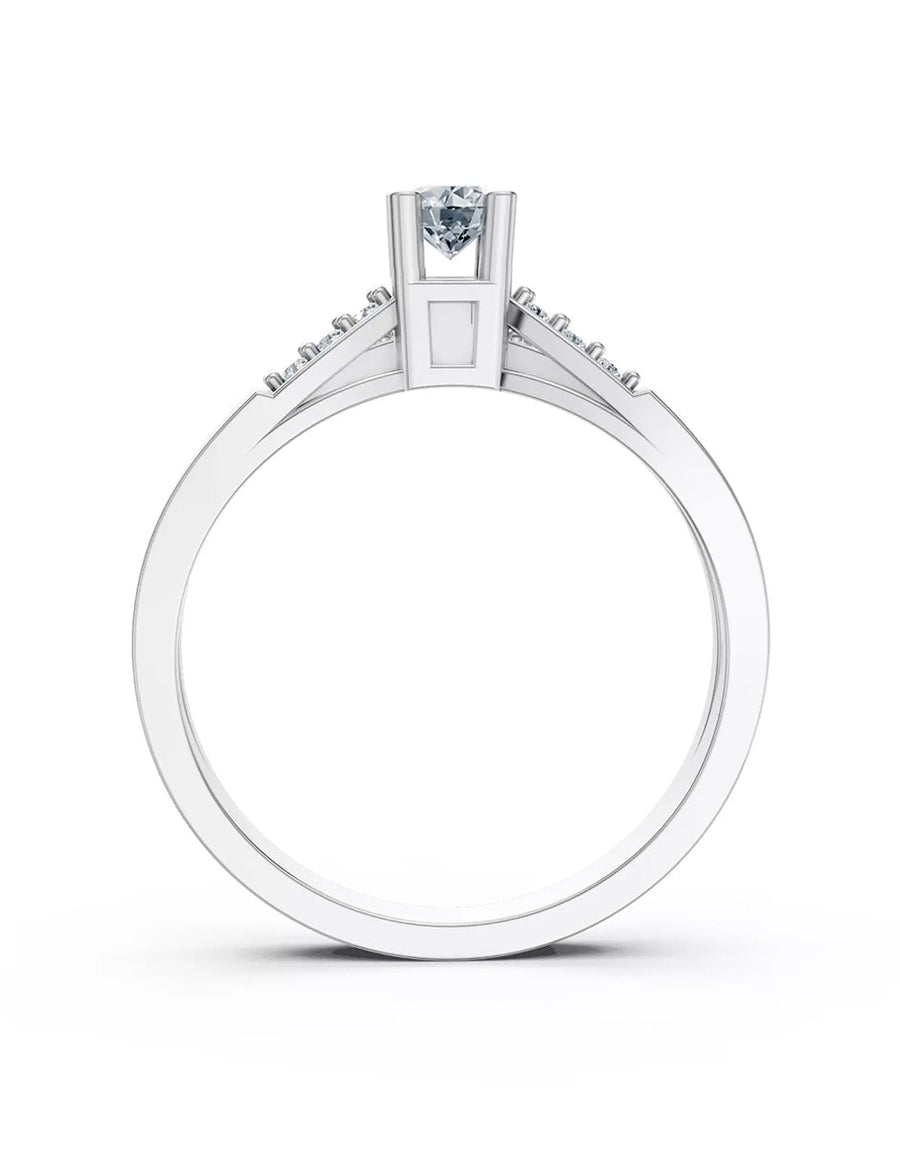 Anillo de Compromiso - piedras laterales - AMORE603-RD-CZ