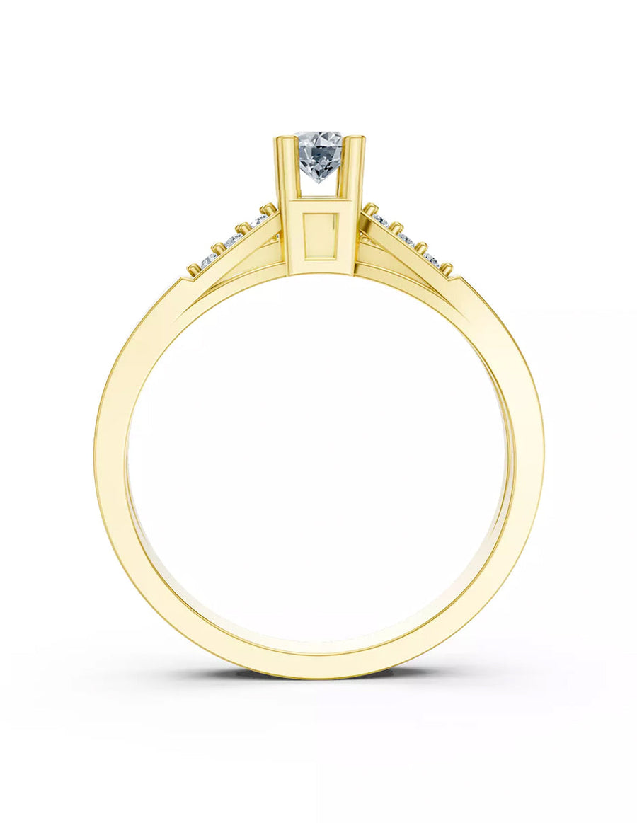 Anillo de Compromiso - piedras laterales - AMORE603-RD-CZ