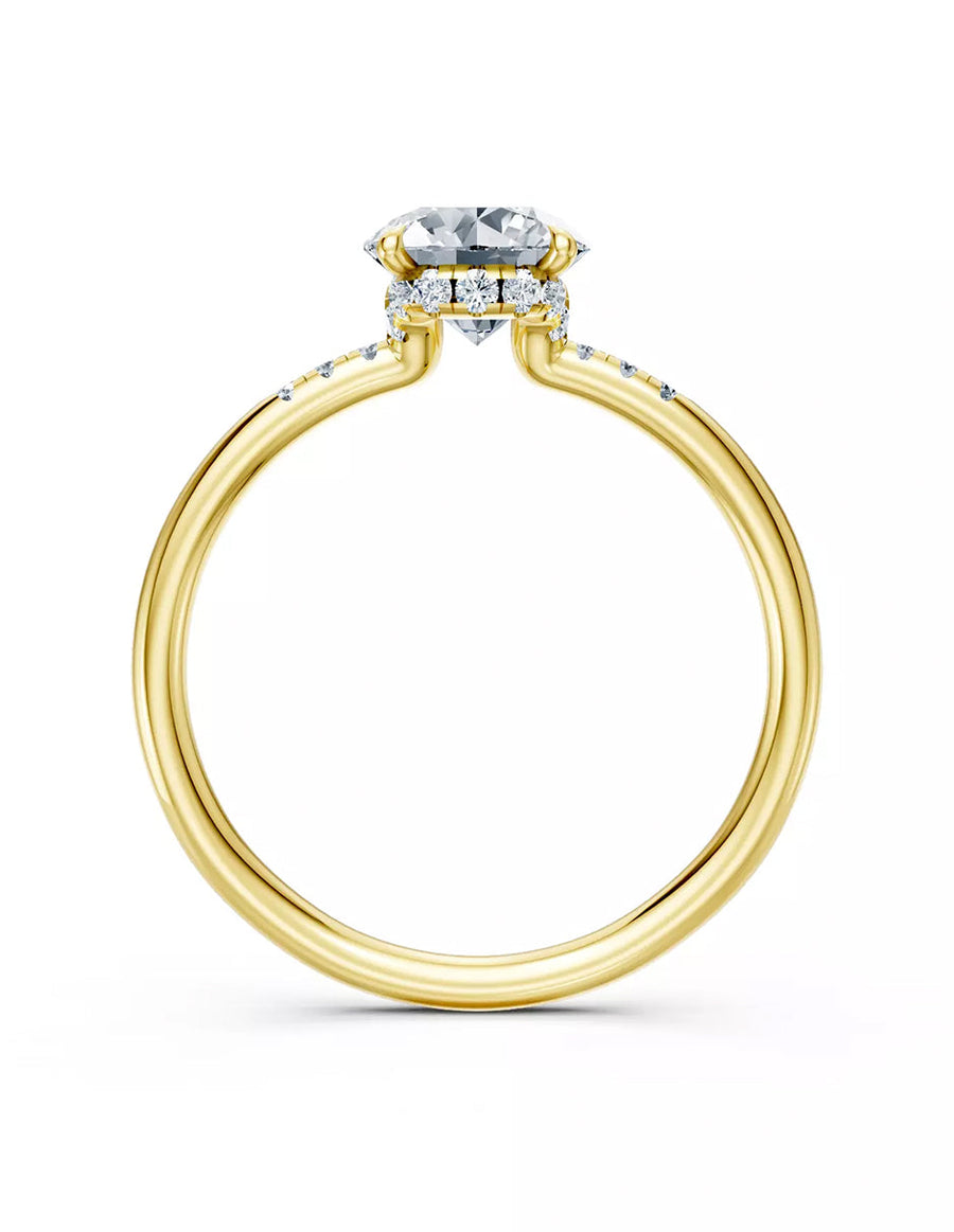 Anillo de Compromiso - piedras laterales - AMORE605-RD-CZ