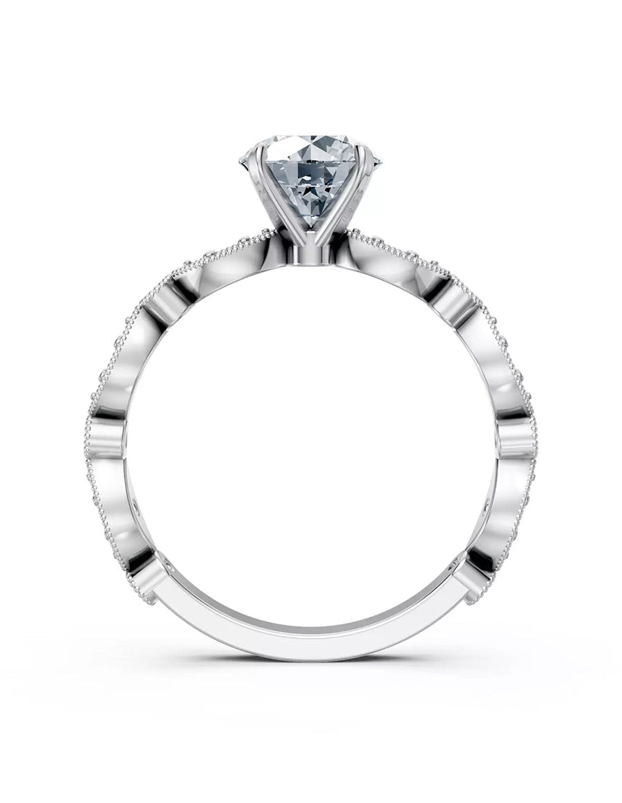 Anillo de Compromiso - piedras laterales - AMORE607-RD-CZ