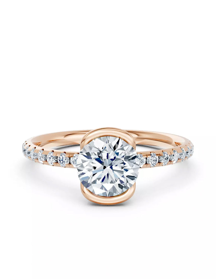 Anillo de Compromiso - pavé - AMORE608-RD-CZ