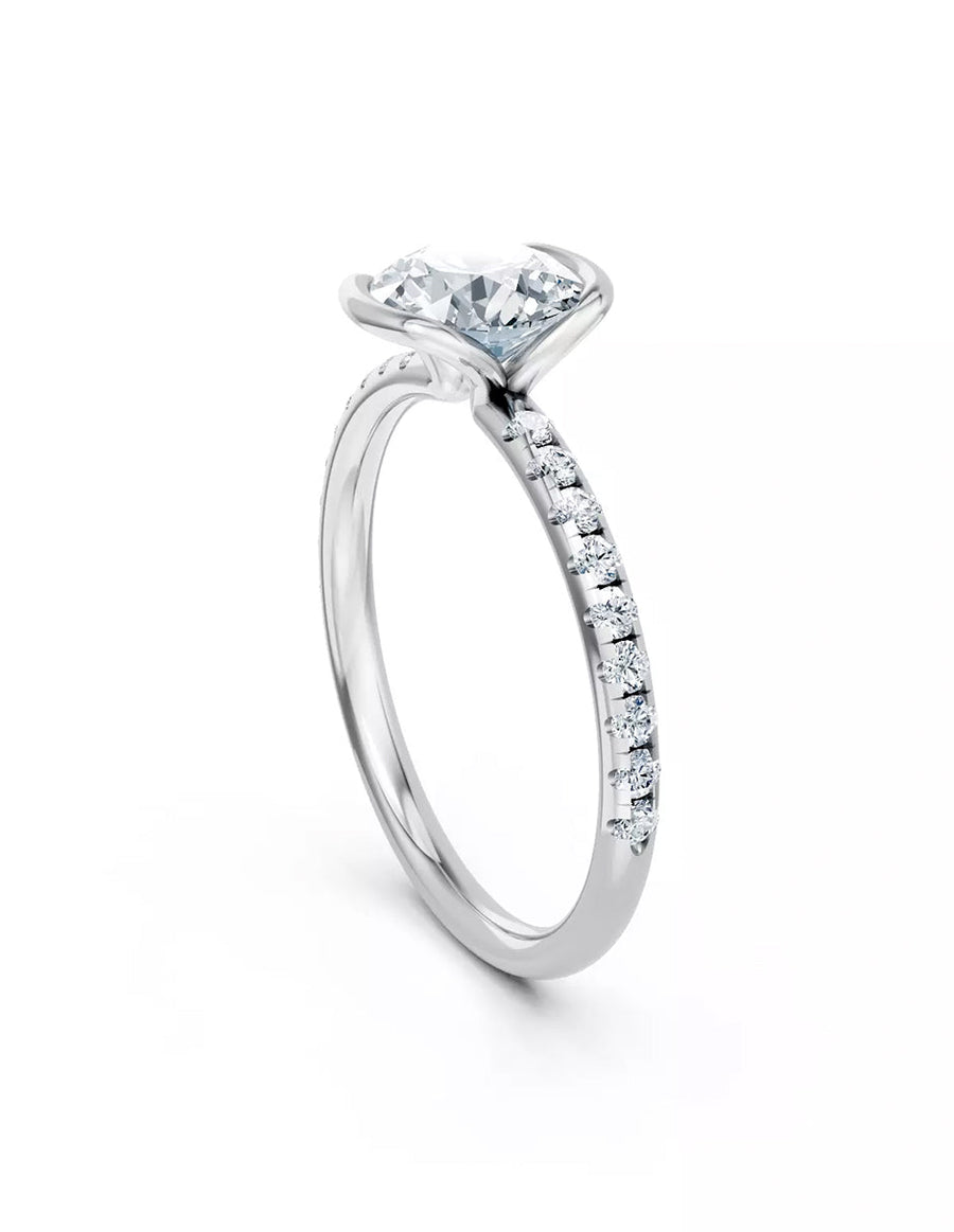 Anillo de Compromiso - pavé - AMORE608-RD-CZ