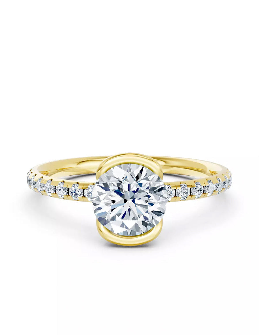 Anillo de Compromiso - pavé - AMORE608-RD-CZ