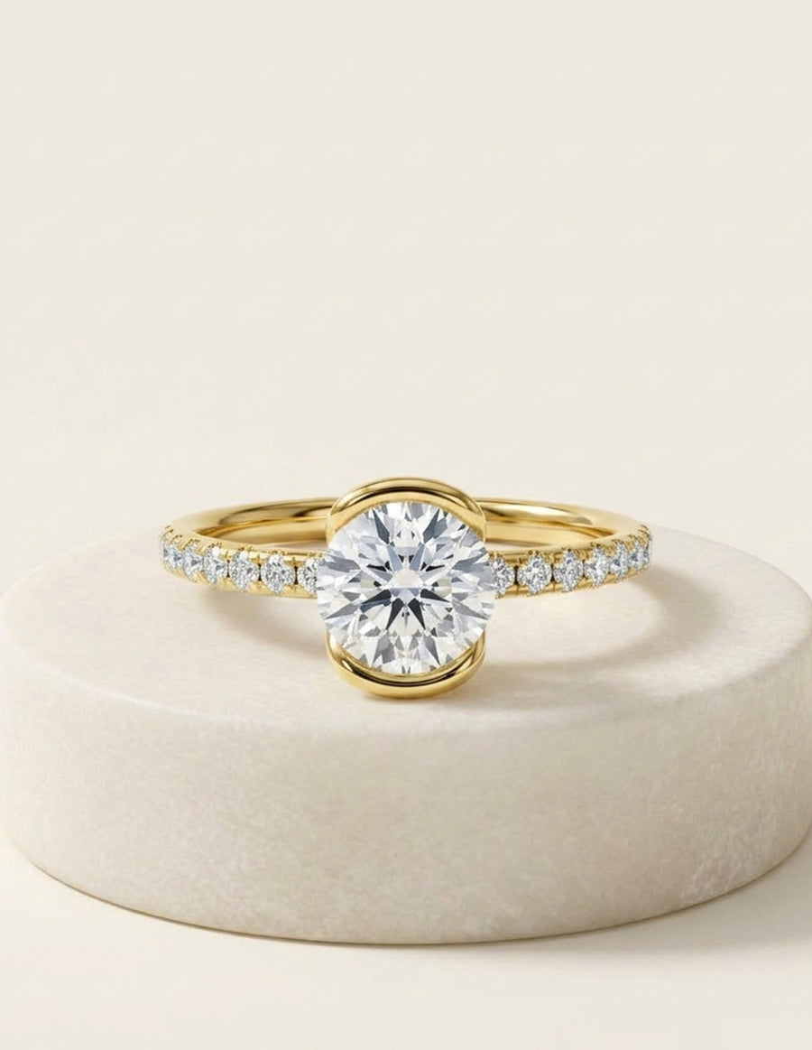 Anillo de Compromiso - pavé - AMORE608-RD-CZ