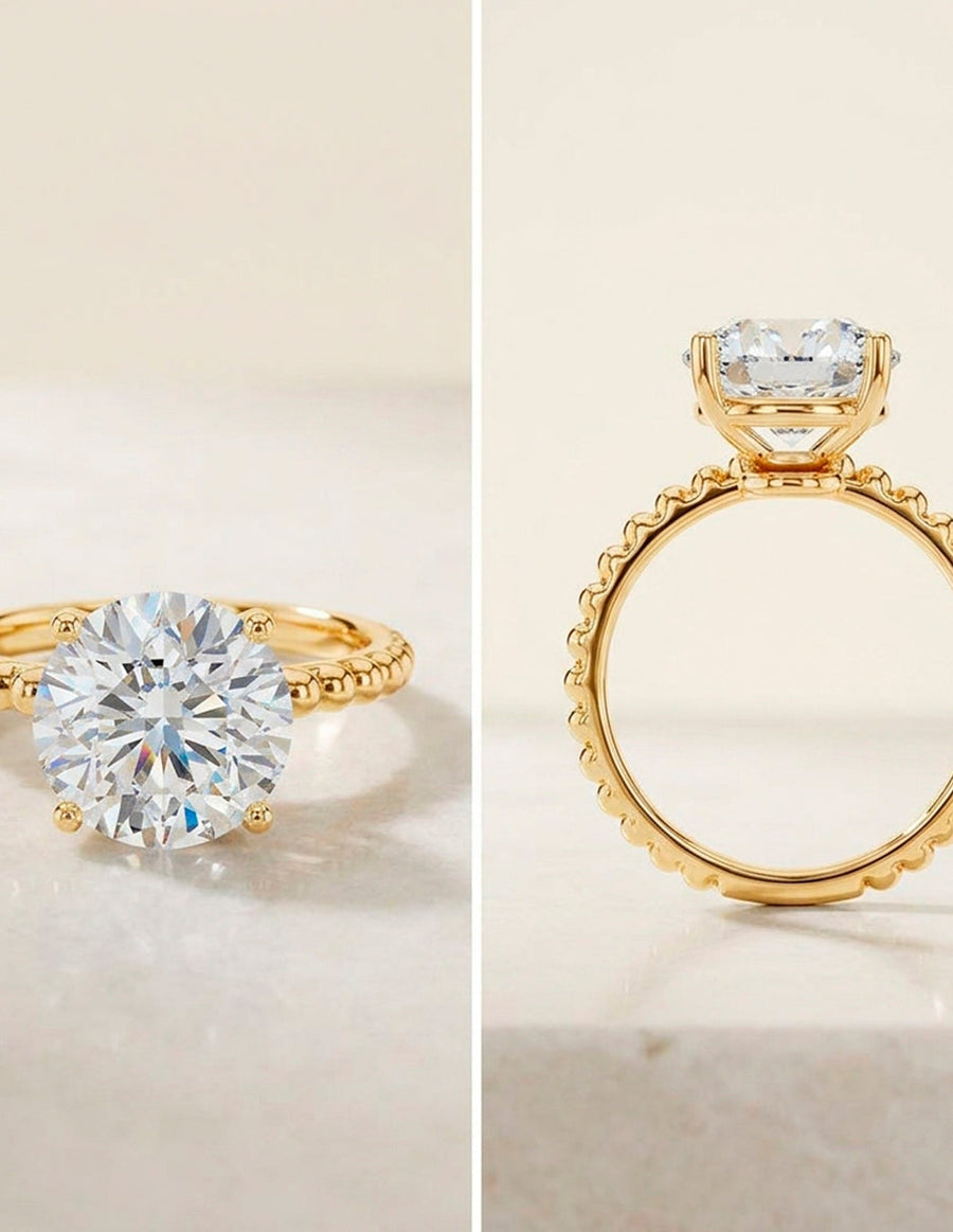 Anillo de Compromiso - solitario - AMORE61-RD-CZ