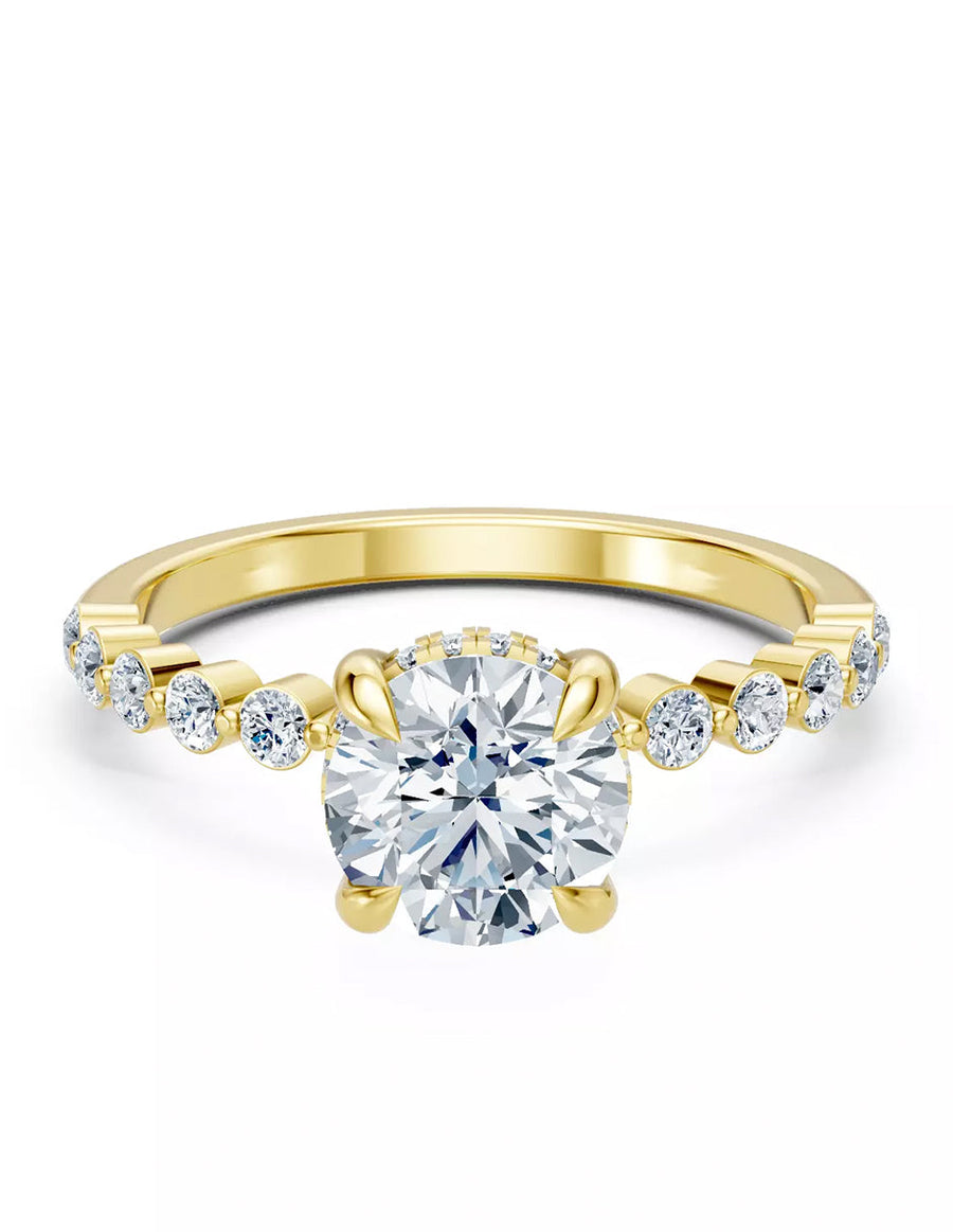 Anillo de Compromiso - piedras laterales - AMORE611-RD-CZ