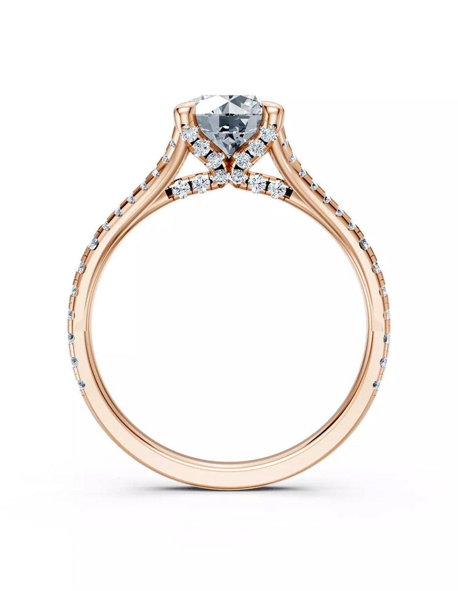 Anillo de Compromiso - pavé - AMORE612-RD-CZ