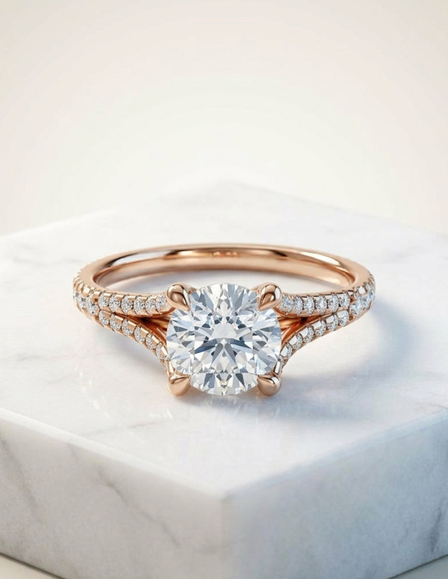 Anillo de Compromiso - pavé - AMORE612-RD-CZ