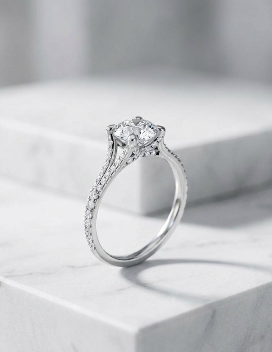 Anillo de Compromiso - pavé - AMORE612-RD-CZ