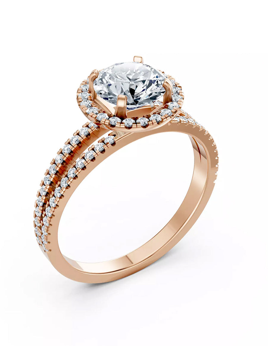 Anillo de Compromiso - pavé - AMORE613-RD-CZ