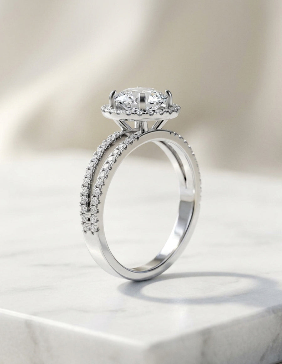 Anillo de Compromiso - pavé - AMORE613-RD-CZ