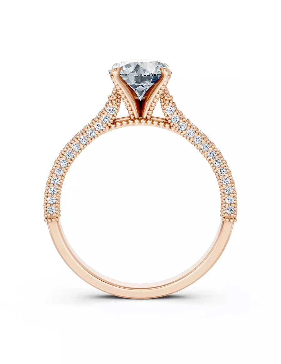 Anillo de Compromiso - pavé - AMORE615-RD-CZ