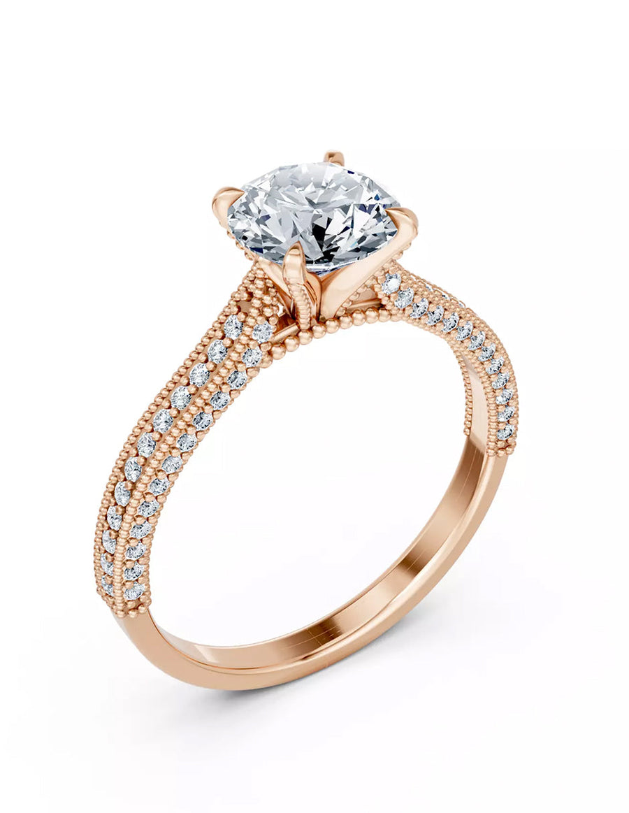 Anillo de Compromiso - pavé - AMORE615-RD-CZ