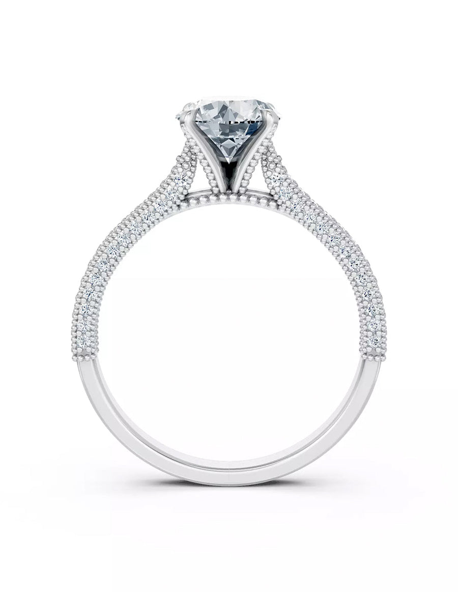 Anillo de Compromiso - pavé - AMORE615-RD-CZ