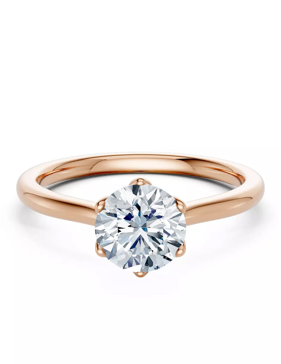 Anillo de Compromiso - solitario - AMORE616-RD-CZ