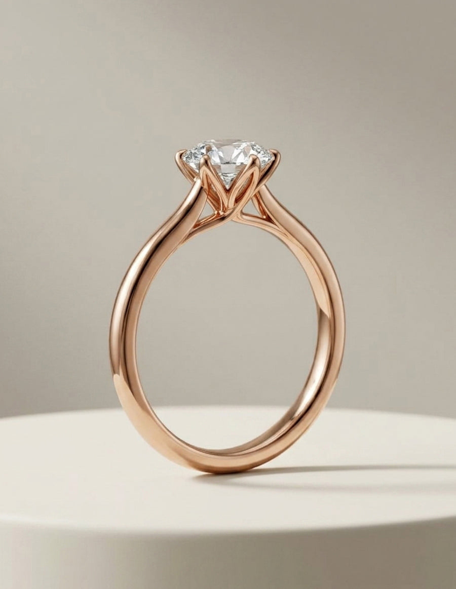 Anillo de Compromiso - solitario - AMORE616-RD-CZ