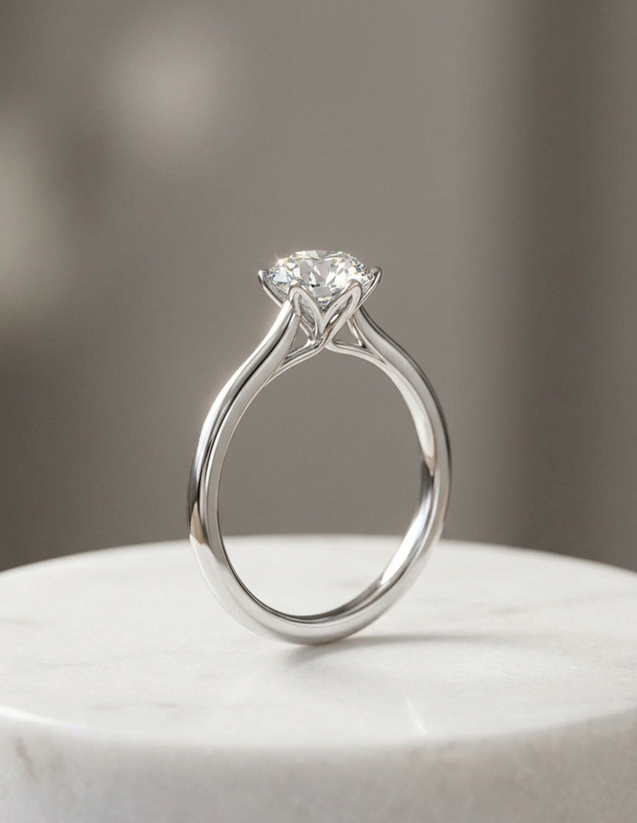 Anillo de Compromiso - solitario - AMORE616-RD-CZ