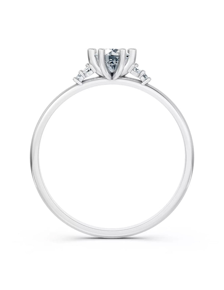 Anillo de Compromiso - piedras laterales - AMORE618-RD-CZ