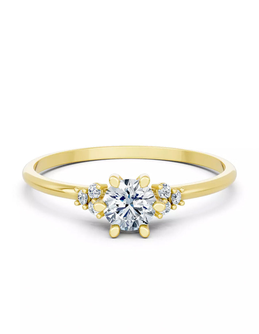 Anillo de Compromiso - piedras laterales - AMORE618-RD-CZ