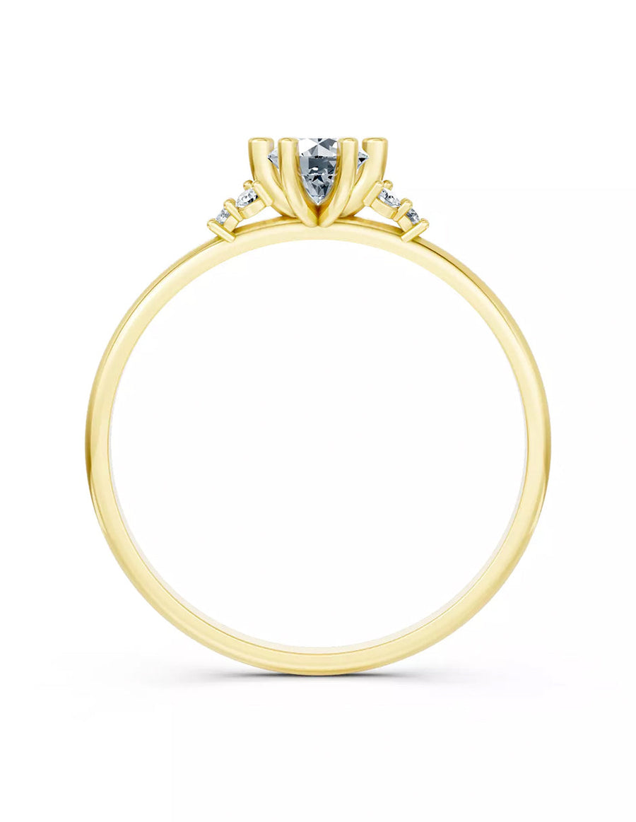 Anillo de Compromiso - piedras laterales - AMORE618-RD-CZ