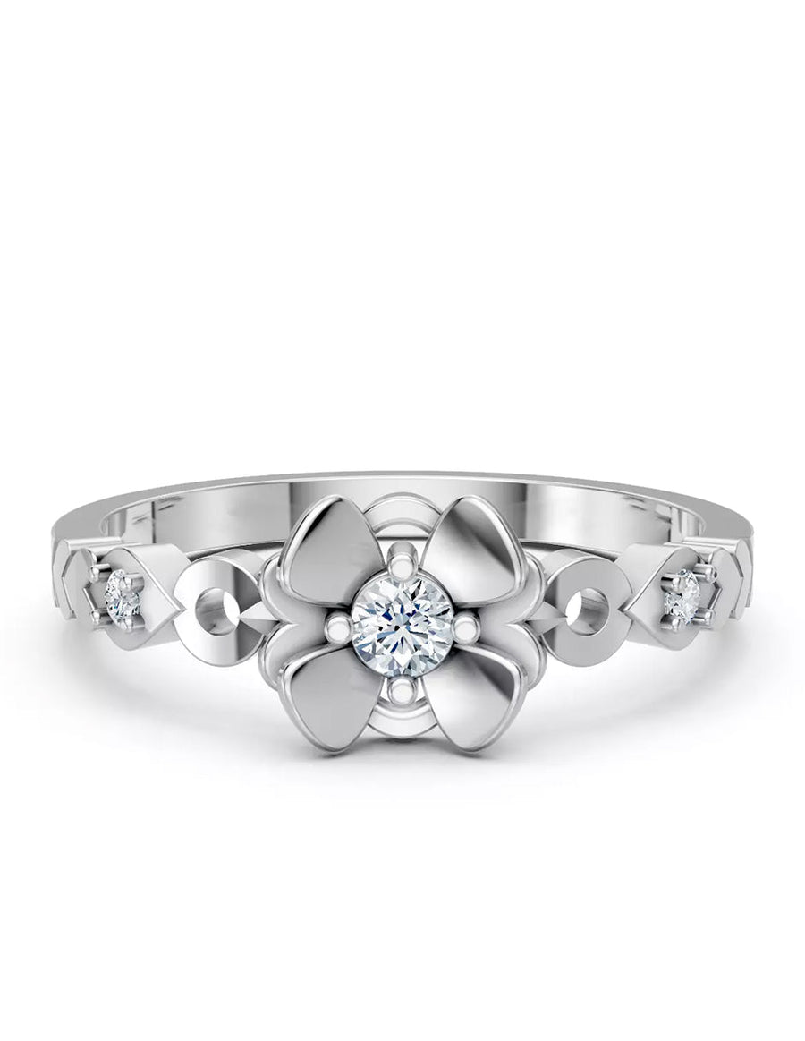 Anillo de Compromiso - piedras laterales - AMORE619-RD-CZ