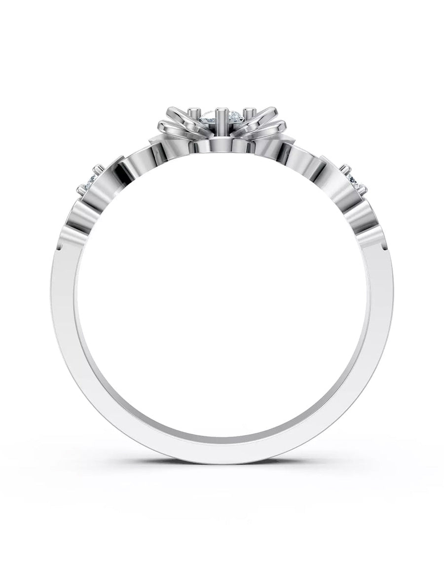 Anillo de Compromiso - piedras laterales - AMORE619-RD-CZ