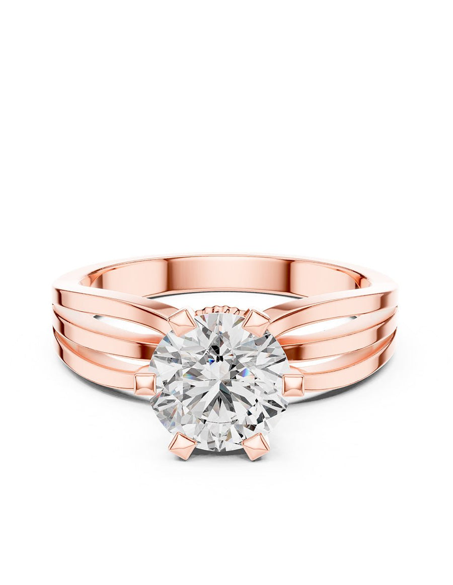 Anillo de Compromiso - solitario - AMORE62-RD-CZ