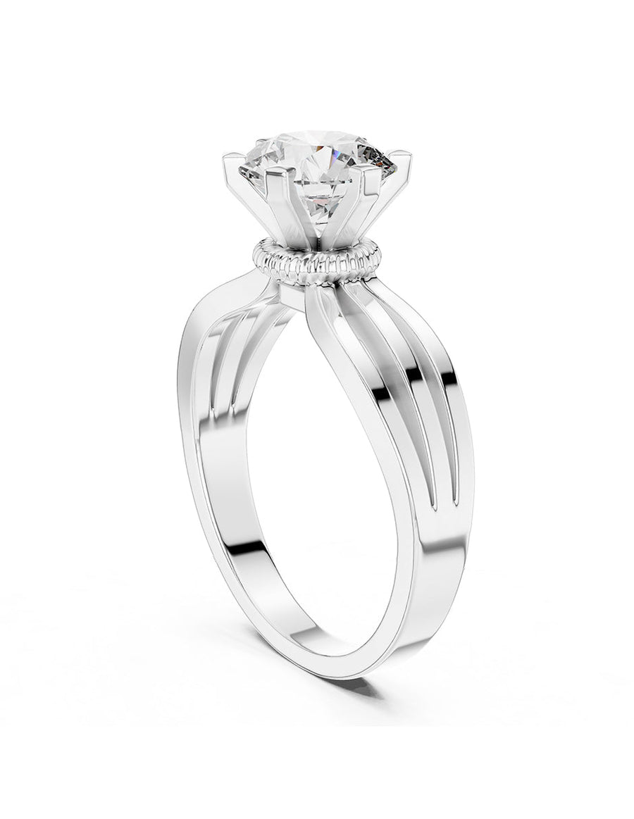 Anillo de Compromiso - solitario - AMORE62-RD-CZ