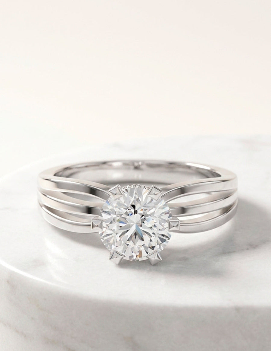 Anillo de Compromiso - solitario - AMORE62-RD-CZ