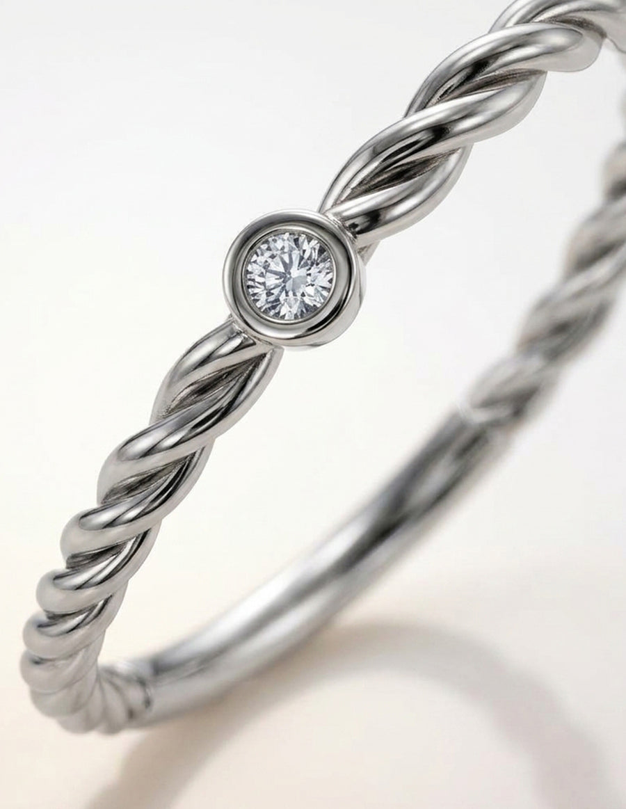 Anillo de Compromiso - solitario - AMORE620-RD-CZ