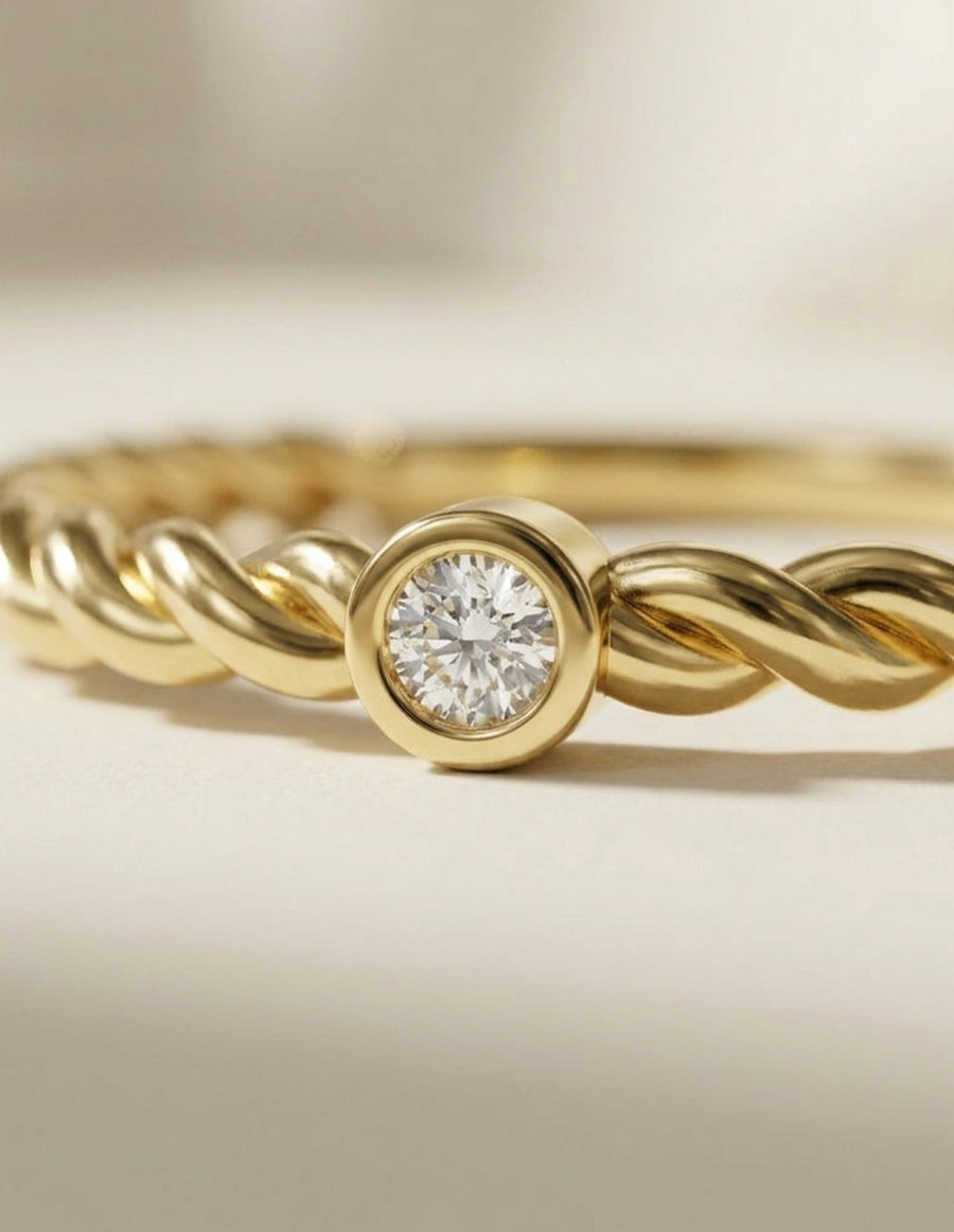 Anillo de Compromiso - solitario - AMORE620-RD-CZ