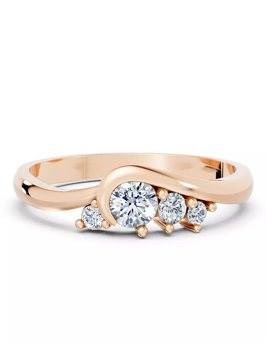 Anillo de Compromiso - piedras laterales - AMORE622-RD-CZ