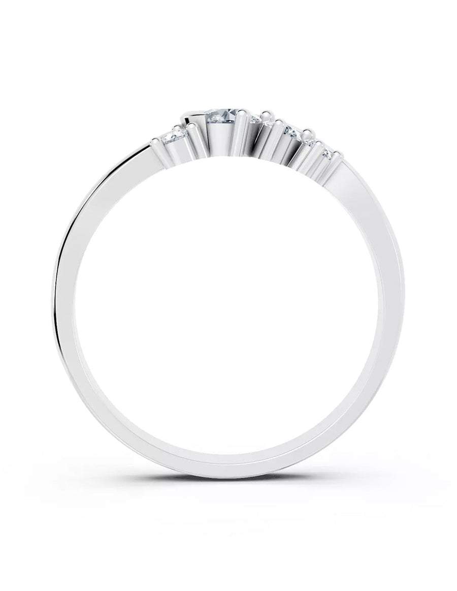 Anillo de Compromiso - piedras laterales - AMORE622-RD-CZ