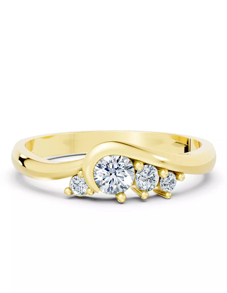 Anillo de Compromiso - piedras laterales - AMORE622-RD-CZ