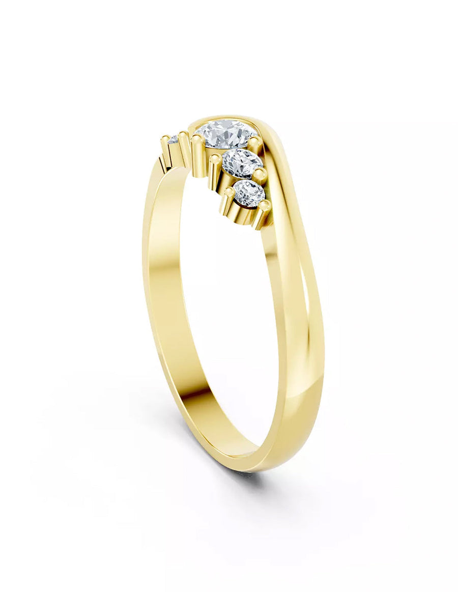 Anillo de Compromiso - piedras laterales - AMORE622-RD-CZ