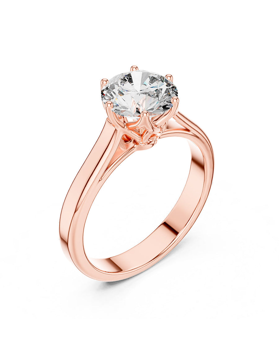 Anillo de Compromiso - solitario - AMORE63-RD-CZ