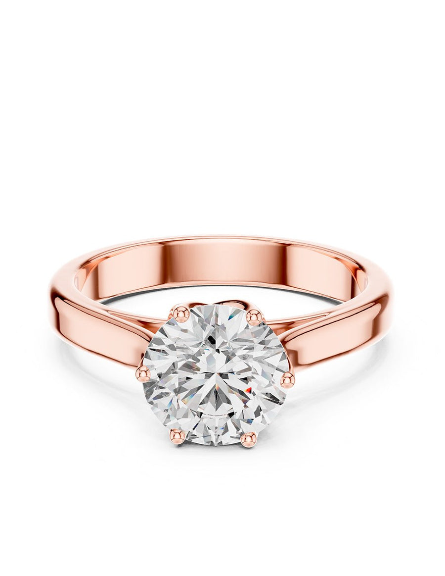 Anillo de Compromiso - solitario - AMORE63-RD-CZ