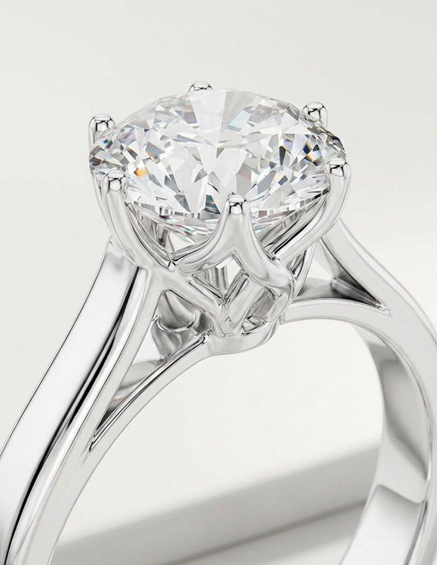 Anillo de Compromiso - solitario - AMORE63-RD-CZ
