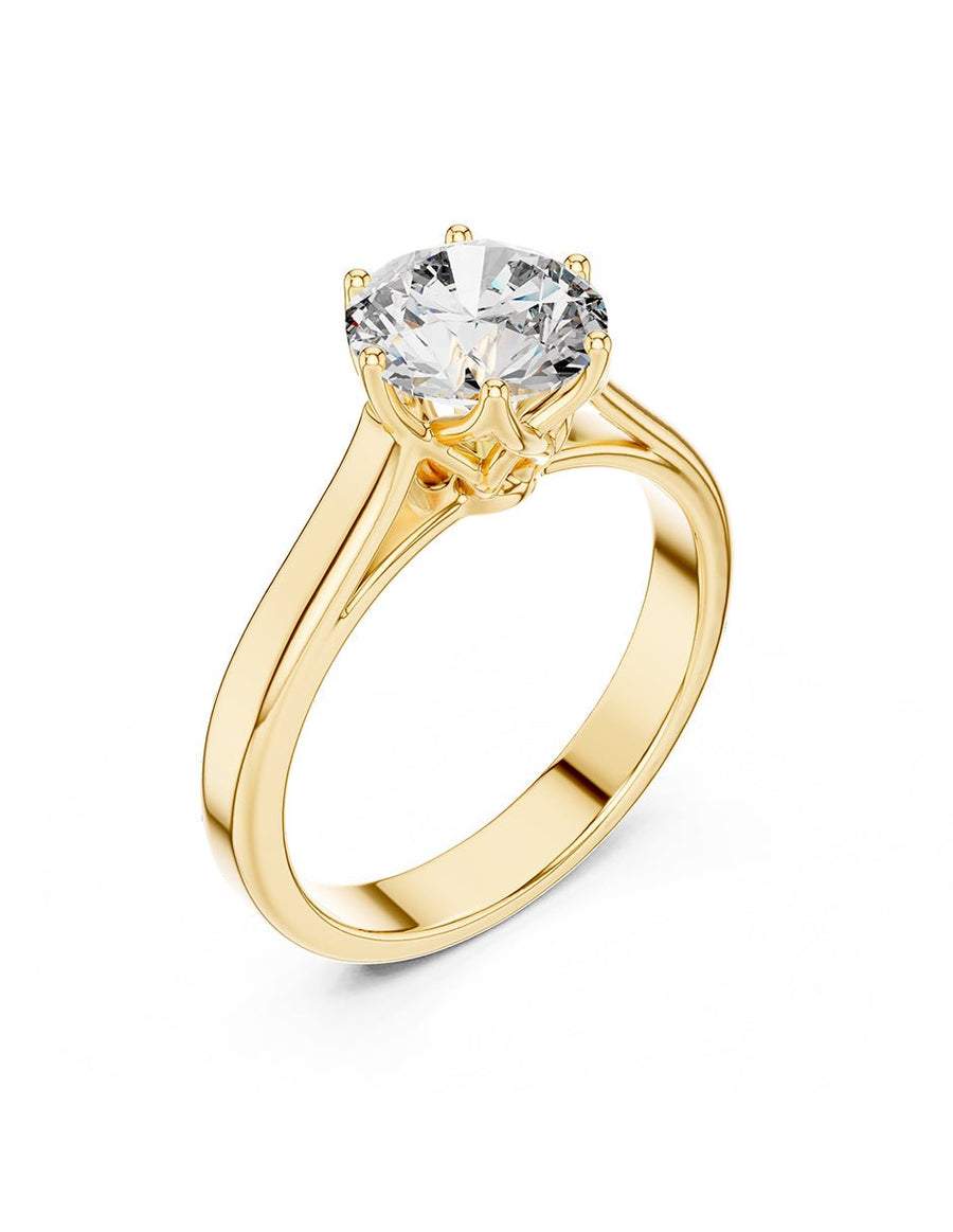 Anillo de Compromiso - solitario - AMORE63-RD-CZ