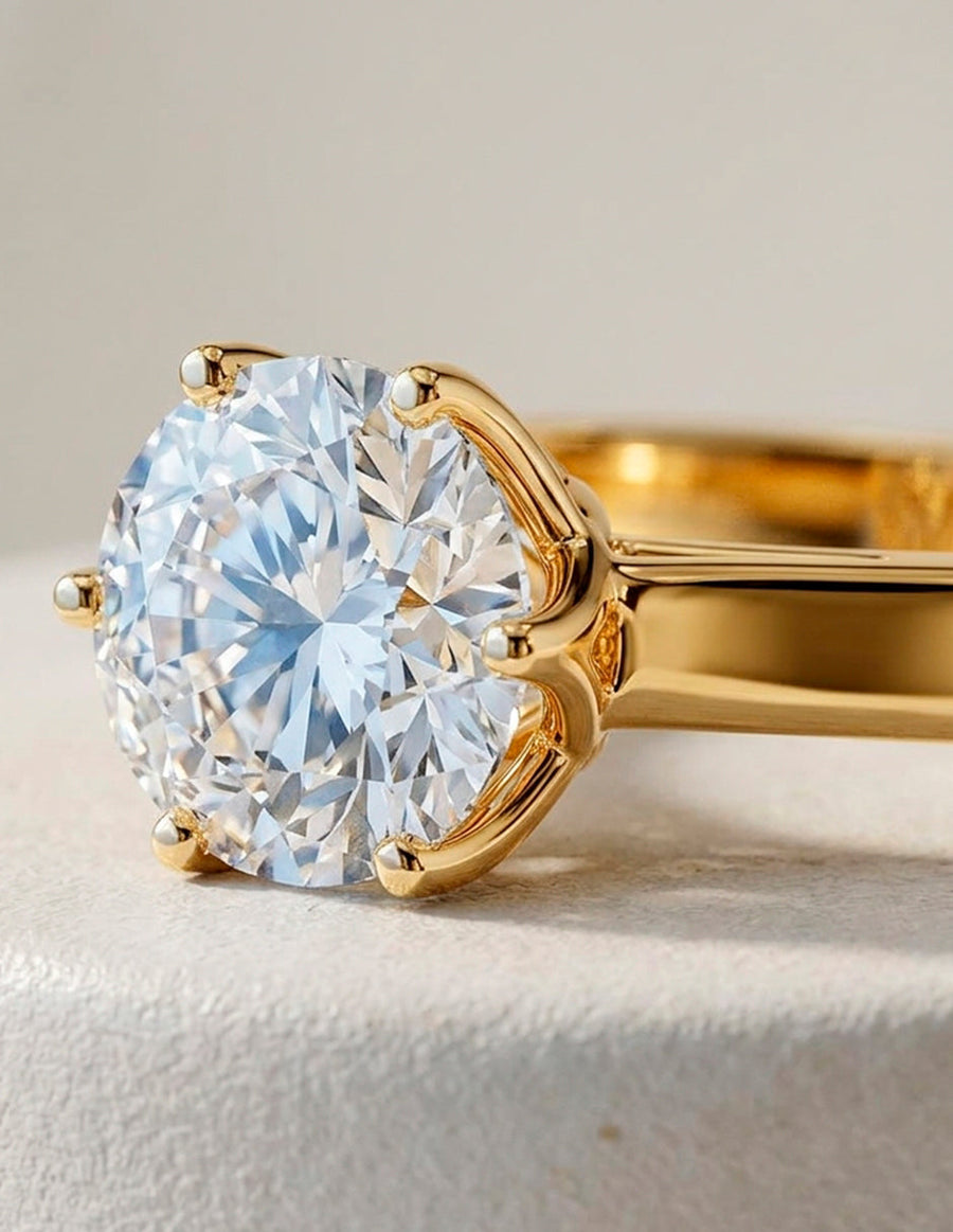 Anillo de Compromiso - solitario - AMORE63-RD-CZ