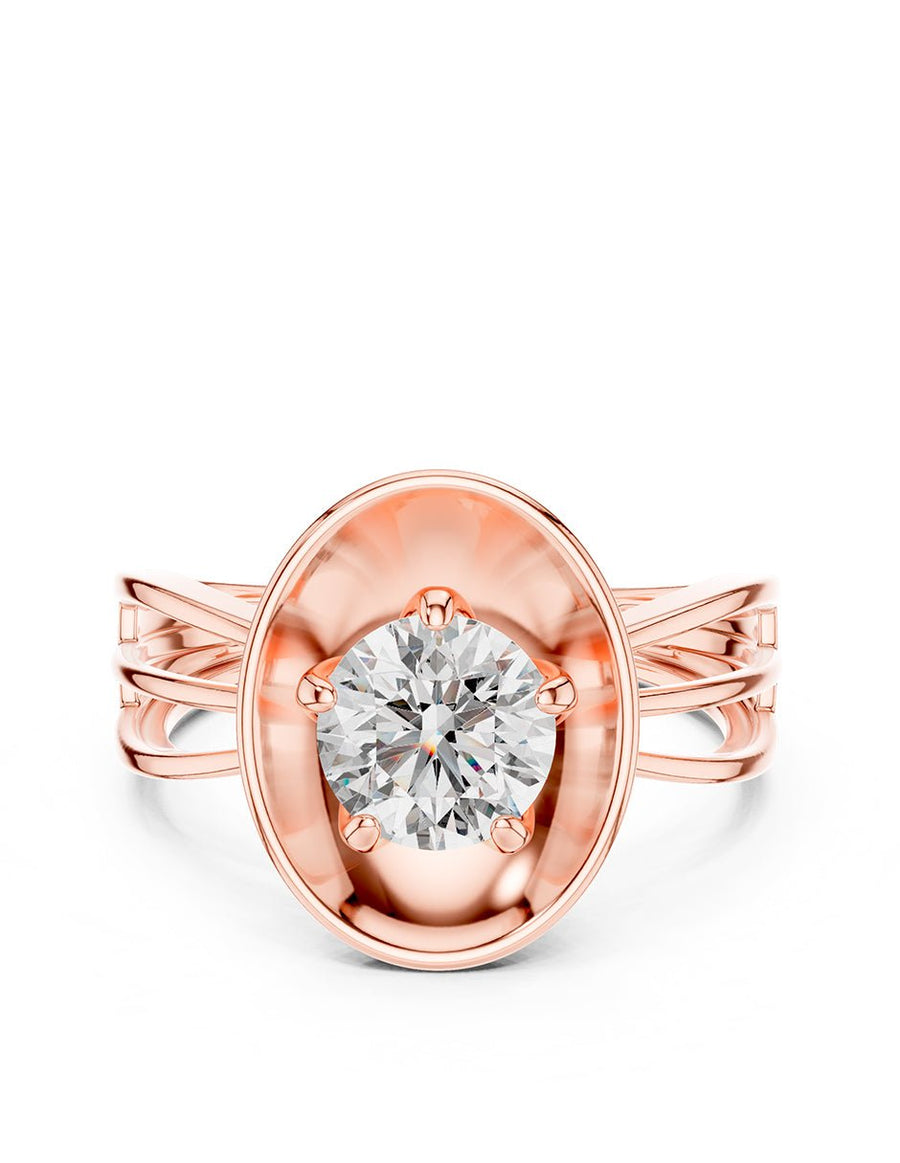 Anillo de Compromiso - solitario - AMORE64-RD-CZ